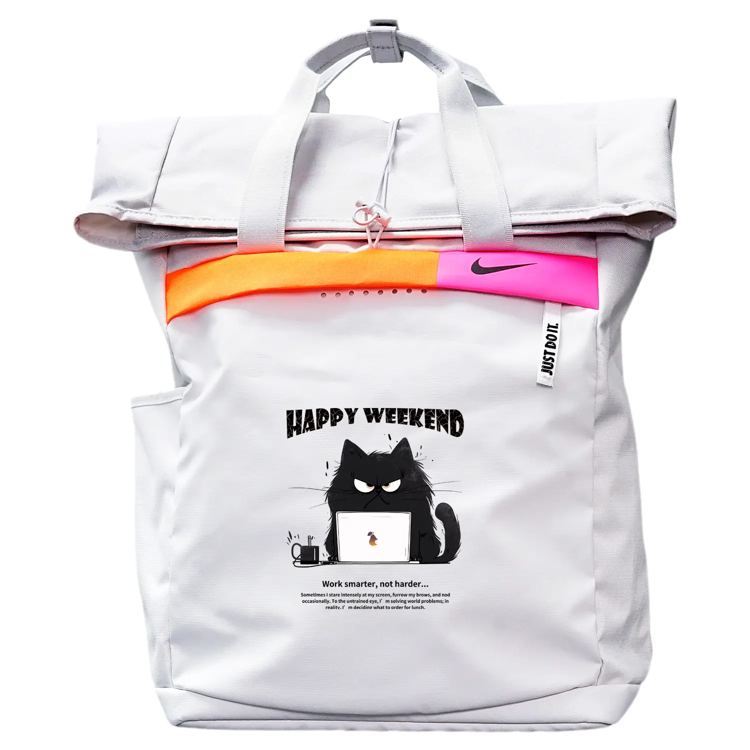 

Nike Тканевый рюкзак унисекс светло-серебристый серый, Working cats