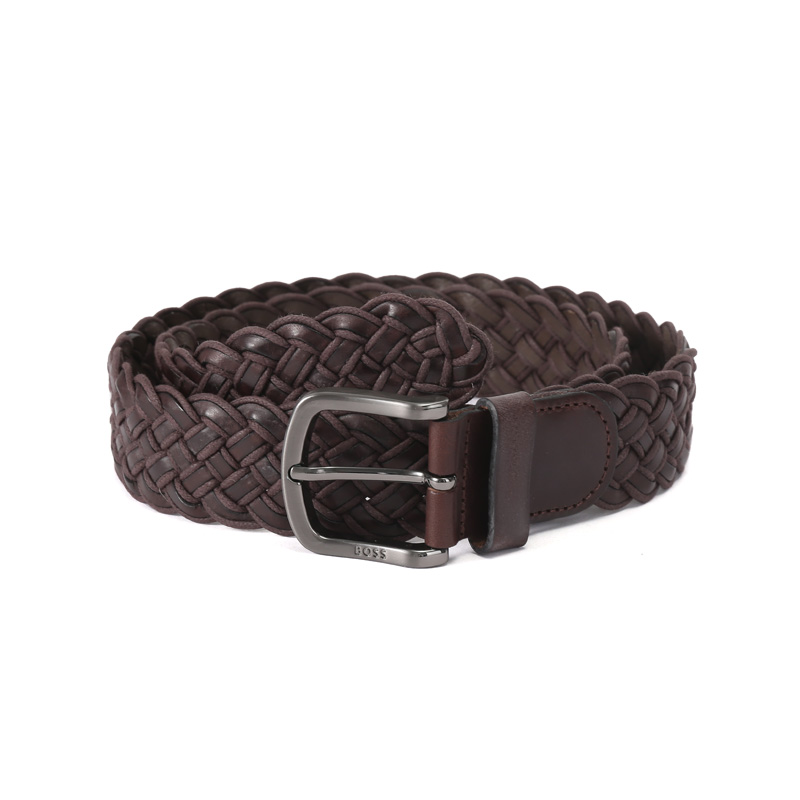 

HUGO BOSS Кожаный ремень мужской тёмно-коричневый 3.5 см, Dark Brown