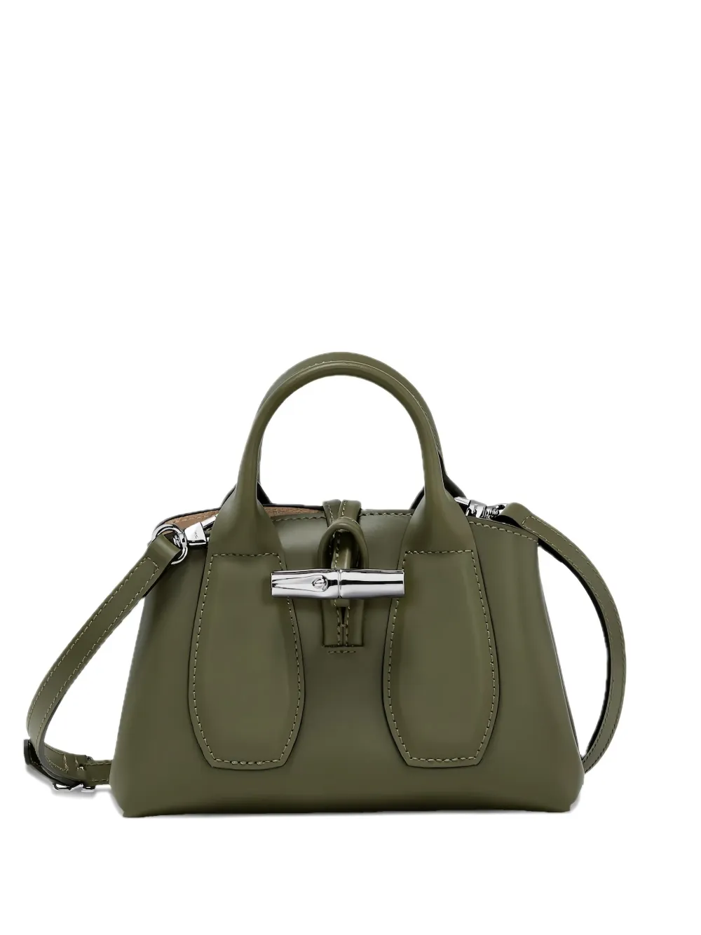 

Кожаная сумка через плечо с ручкой сверху Longchamp, зеленый