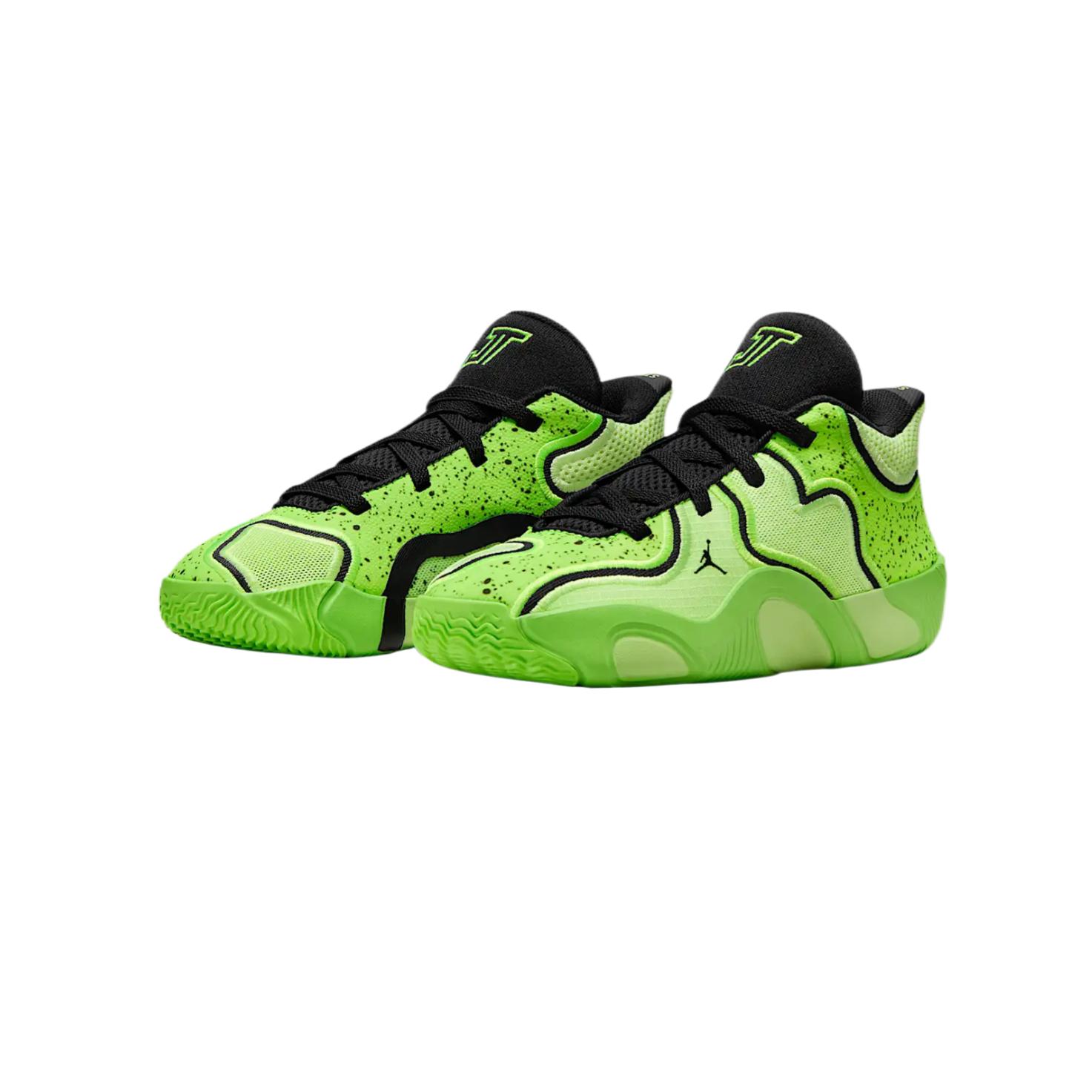 Детские кроссовки Nike Wear-Resistant Low-Top для тренировок Jordan, зеленый/черный — фото 4