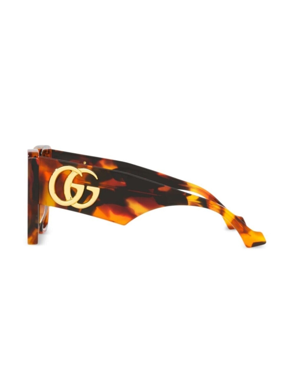 Gucci Eyewear солнцезащитные очки в квадратной оправе черепаховой расцветки, зеленый — фото 3