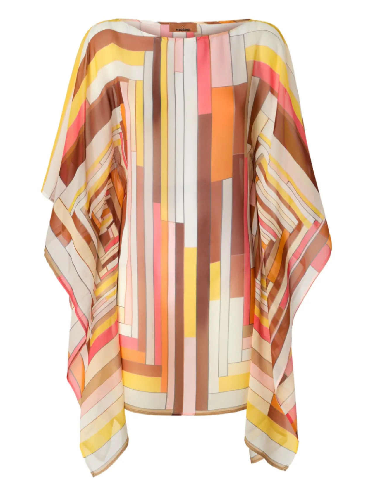

Мини-платье с геометрическим узором Missoni, коричневый