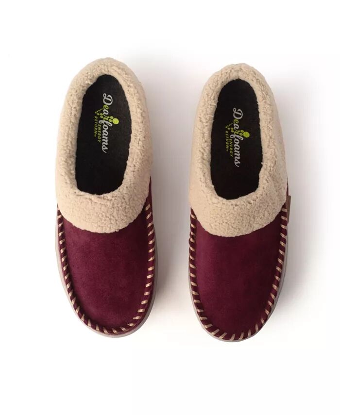 Женские мокасины с кленовым носком, домашние тапочки Dearfoams, красный — фото 4