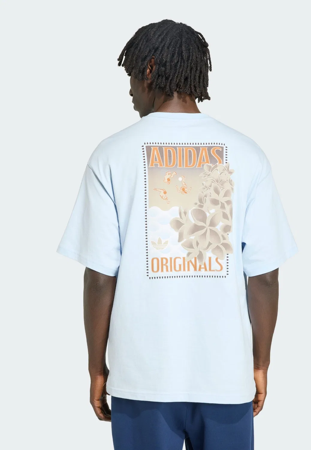 Футболка Adidas Originals Summer светло-голубого цвета — фото 3