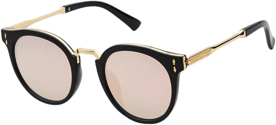 

Женские зеркальные солнцезащитные очки, овальные солнцезащитные очки для женщин с защитой от УФ-излучения UV400, маленькие стреловидные модные очки TYUVIVO, C1