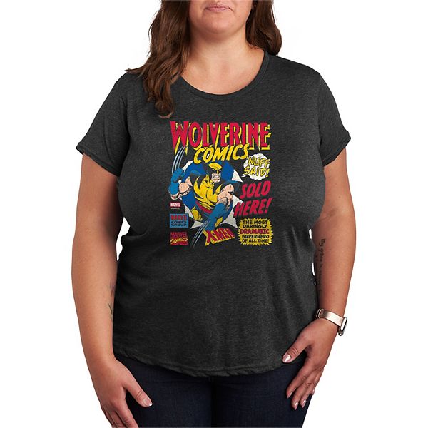 

Футболка с принтом Wolverine Comics в стиле distressed, plus size Marvel, Heather Charcoal, Черный, Футболка с принтом Wolverine Comics в стиле distressed, plus size Marvel, Heather Charcoal
