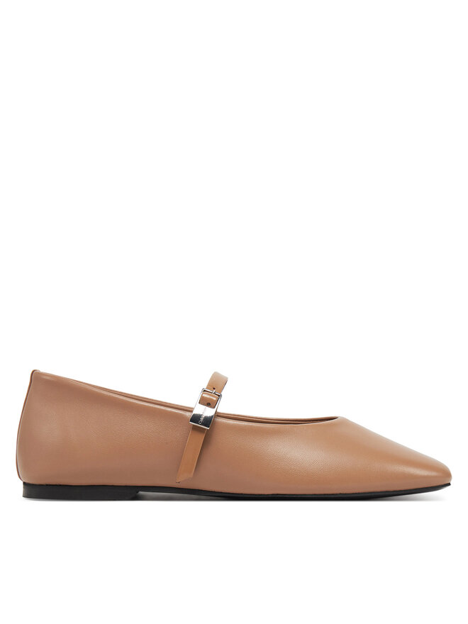 Балетки Ballerina New Buckle - Lth HW0HW02483 Calvin Klein, коричневый