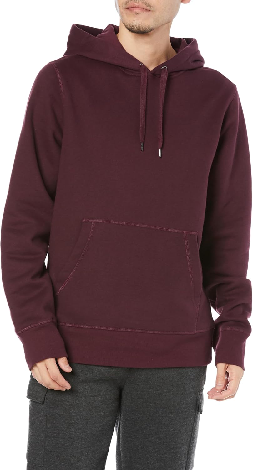 

Мужская толстовка-пуловер с капюшоном Amazon Essentials, красный/бордовый