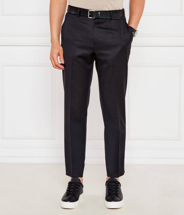 

Шерстяные брюки h-genius-ds-b1 Slim fit Boss, черный