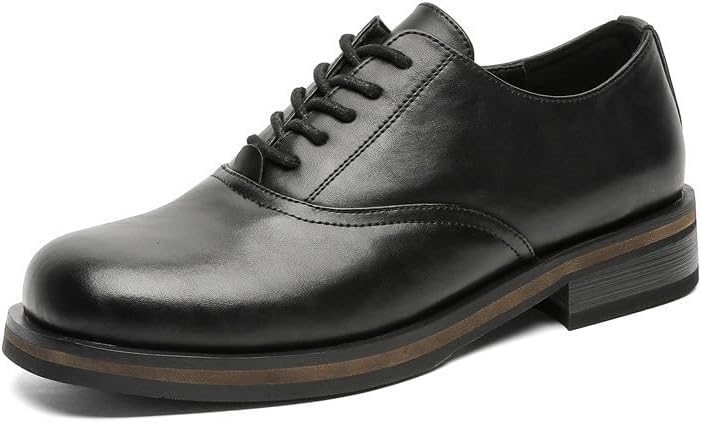 

Мужские оксфорды Santimon Формальная обувь Закругленный носок Шнуровка Деловые офисные свадьба дерби для костюма, черный