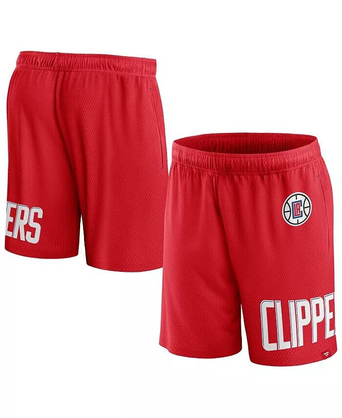 

Мужские красные шорты из сетки LA Clippers Free Throw Fanatics, красный