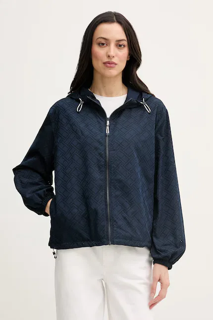 Куртка переходная с геометрическим узором Tommy Hilfiger, синий