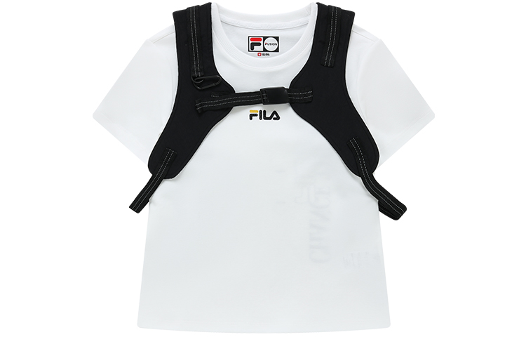 

FILA FUSION Футболка с рукавами, женская, стандартная, белая