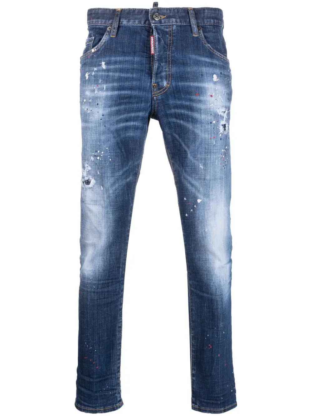 

Джинсы с эффектом потертости DSQUARED2, синий
