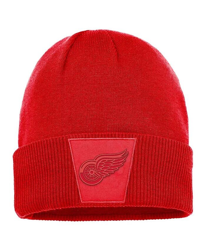 

Мужская красная вязаная шапка Detroit Red Wings Authentic Pro Road с манжетами Fanatics, красный