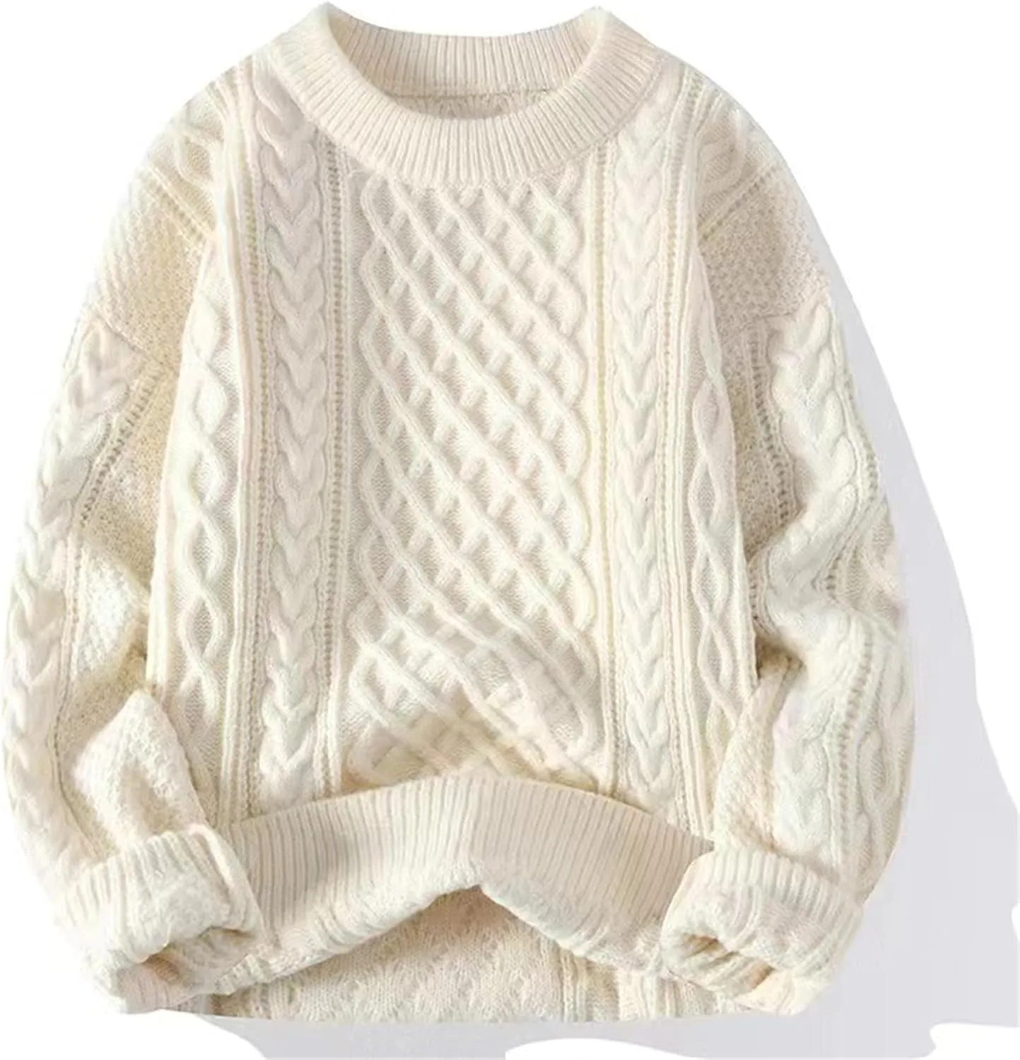 

Свитер вязаный с круглым вырезом Plus Size