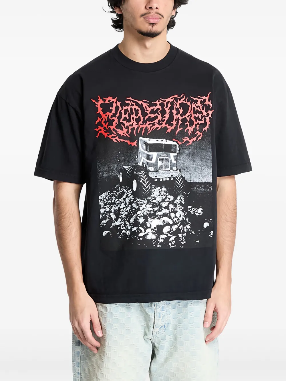 

Футболка с графичным принтом Pleasures, черный