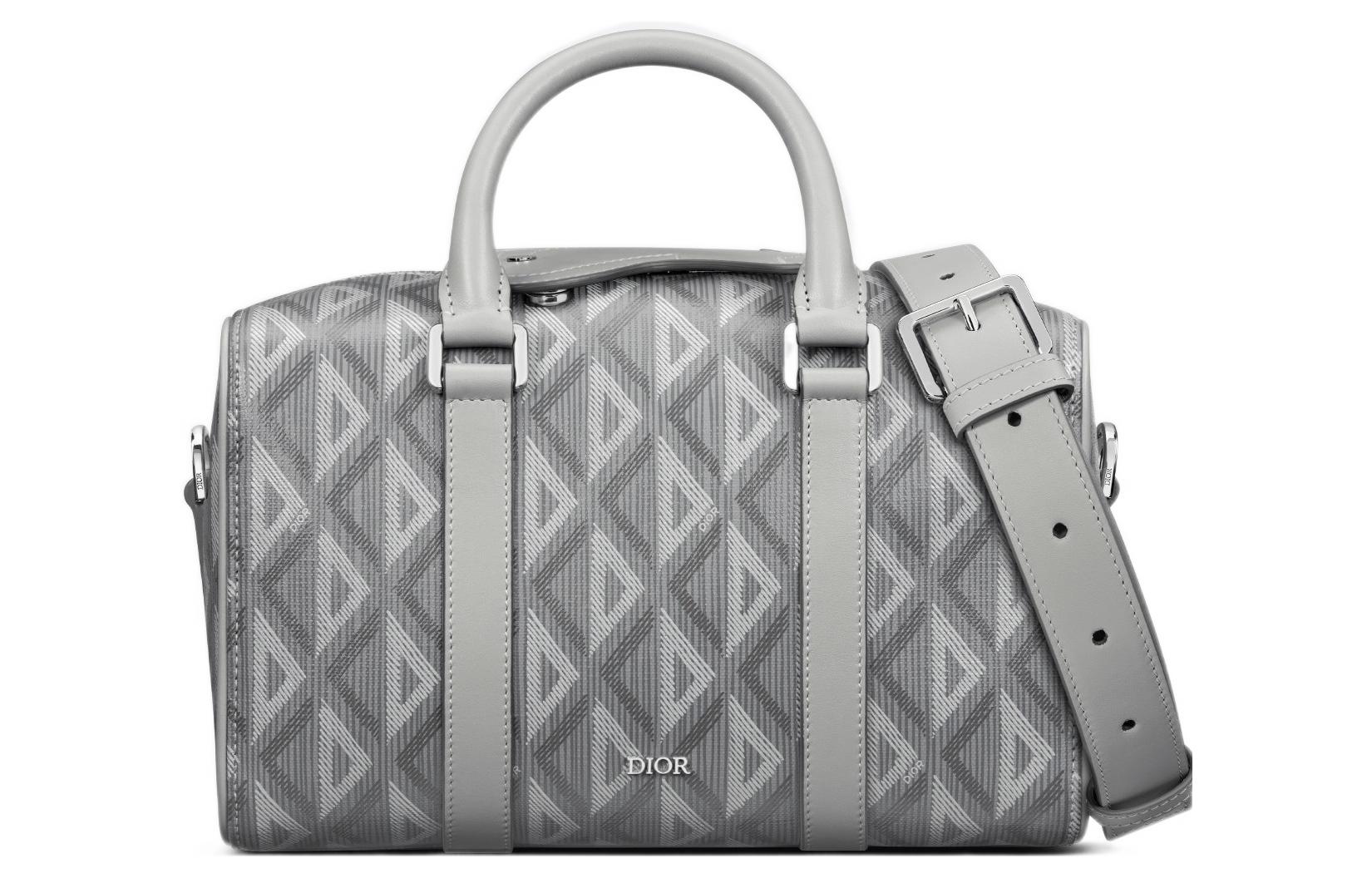 

Сумка холщовая с кожаными деталями, плечевая, кроссбоди, дорожная мужская серая DIOR