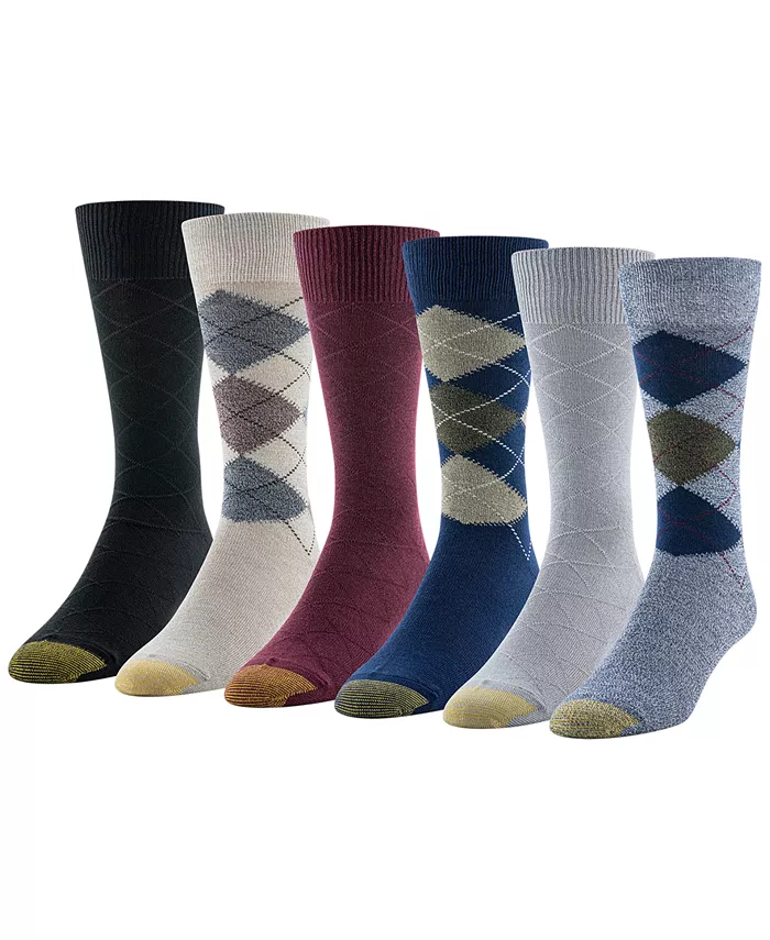

Мужские носки Campbell Argyle, 6 пар, классические Gold Toe, мультиколор