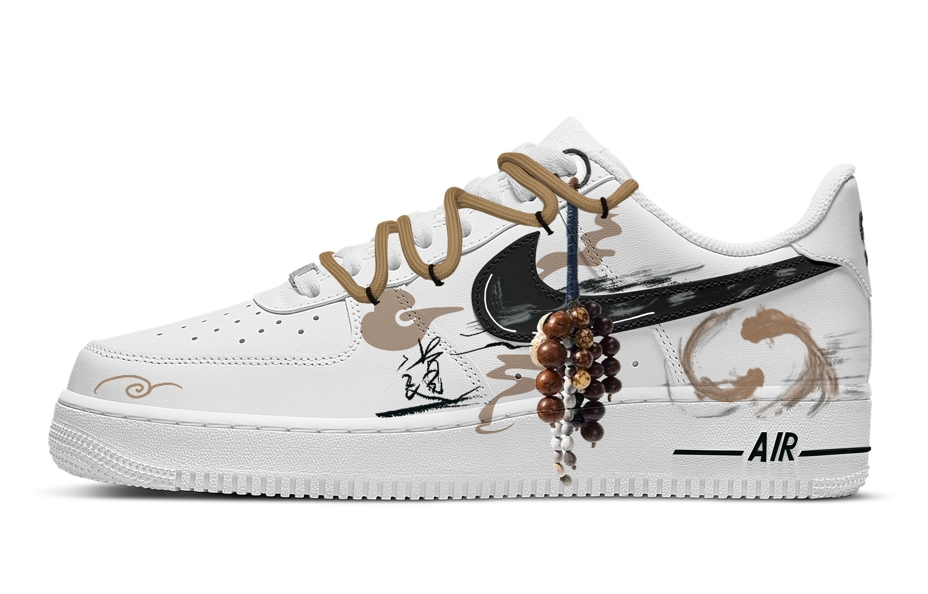 

Nike Кроссовки Air Force 1 Daoist Method с низким верхом, противоскользящие, амортизирующие, мужские, белые, коричневые