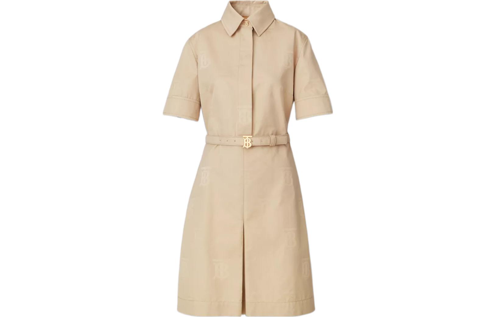 

Футболка с коротким рукавом и монограммой 'Soft Fawn' Burberry, Мягкий рыжевато-коричневый