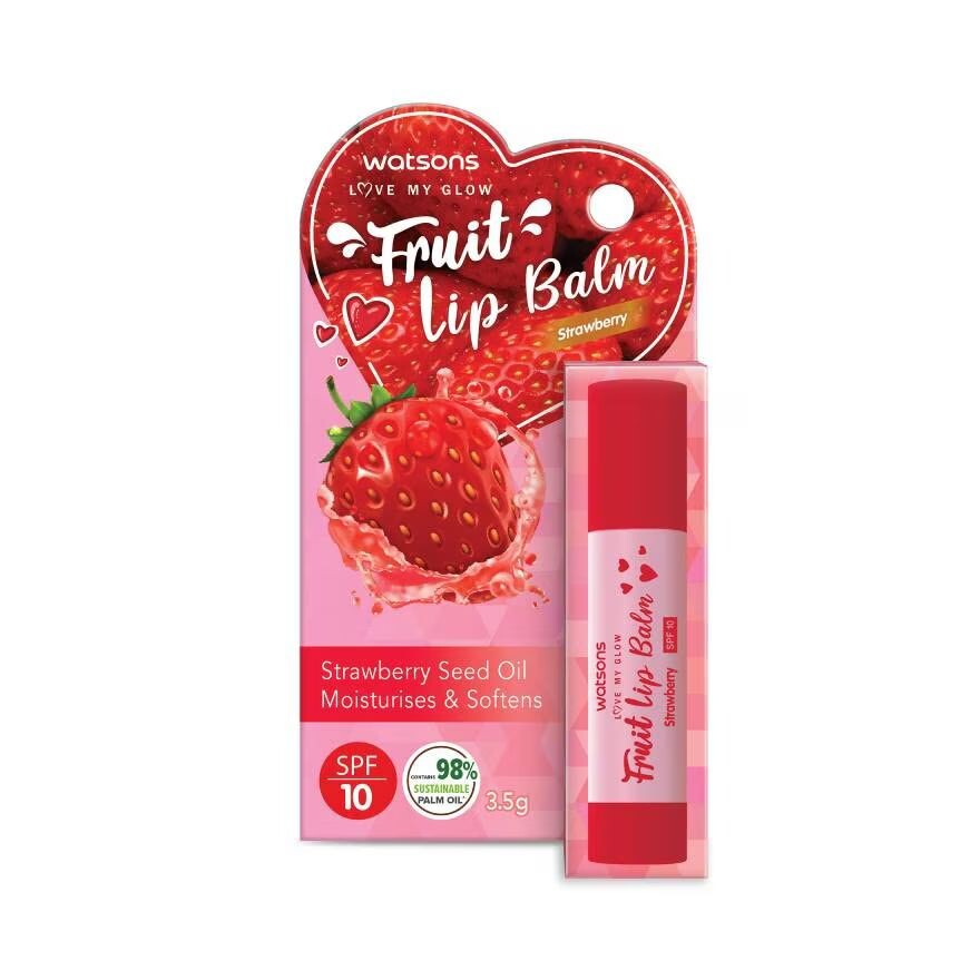 

Watsons Фруктовый бальзам для губ Клубника 3,5 г SPF10, White to Slightly yellow