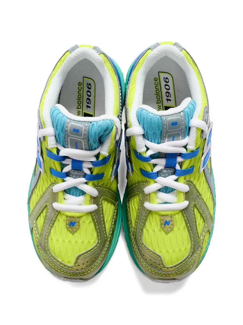 Кроссовки для бега на шнуровке New Balance Kids, желтый — фото 3