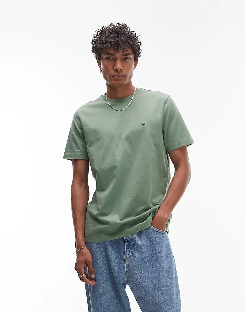 

Футболка Tommy Hilfiger Essential Regular Fit светло-зеленого цвета