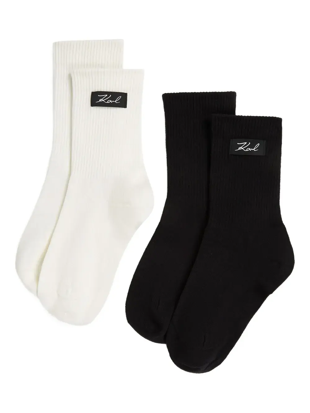 

Комплект из двух пар носков с логотипом Karl Lagerfeld, белый