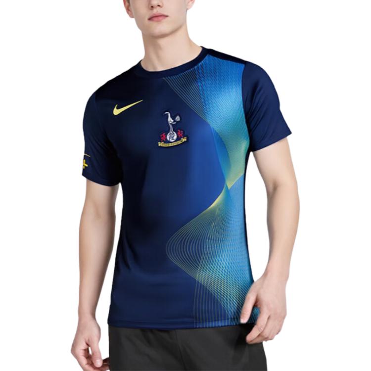 Футболка Tottenham Hotspur Academy Pro Third мужская Dri FIT Total 90 предматчевая Nike, темно-синий — фото 3