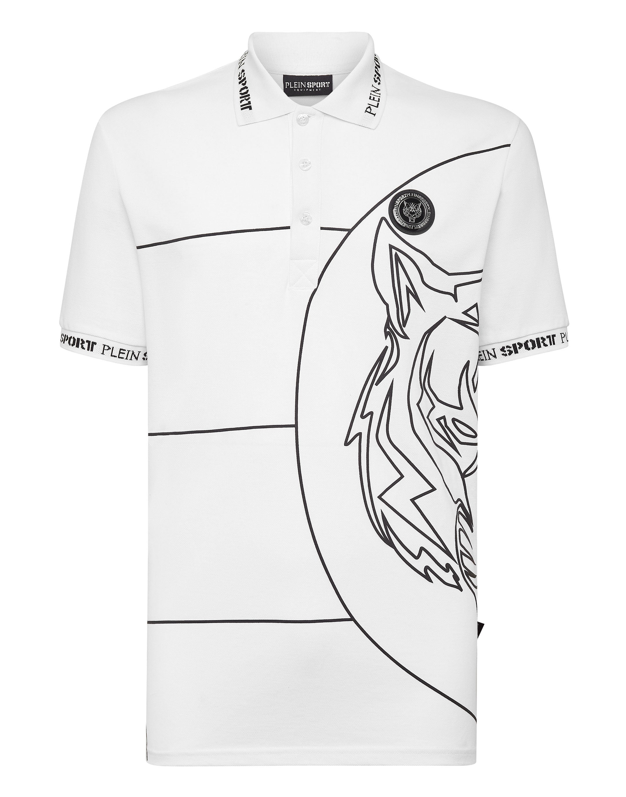 

Рубашка поло SS Tiger PLEIN SPORT, белый/черный