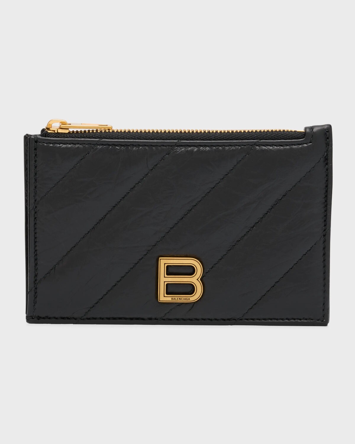 

Длинный стеганый футляр для монет и карт Crush Balenciaga, цвет 1000 Black