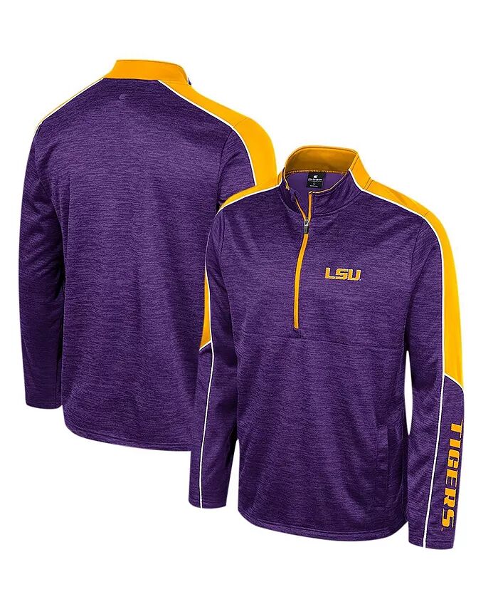 

Мужская фиолетовая толстовка LSU Tigers Marled Half-Zip Colosseum