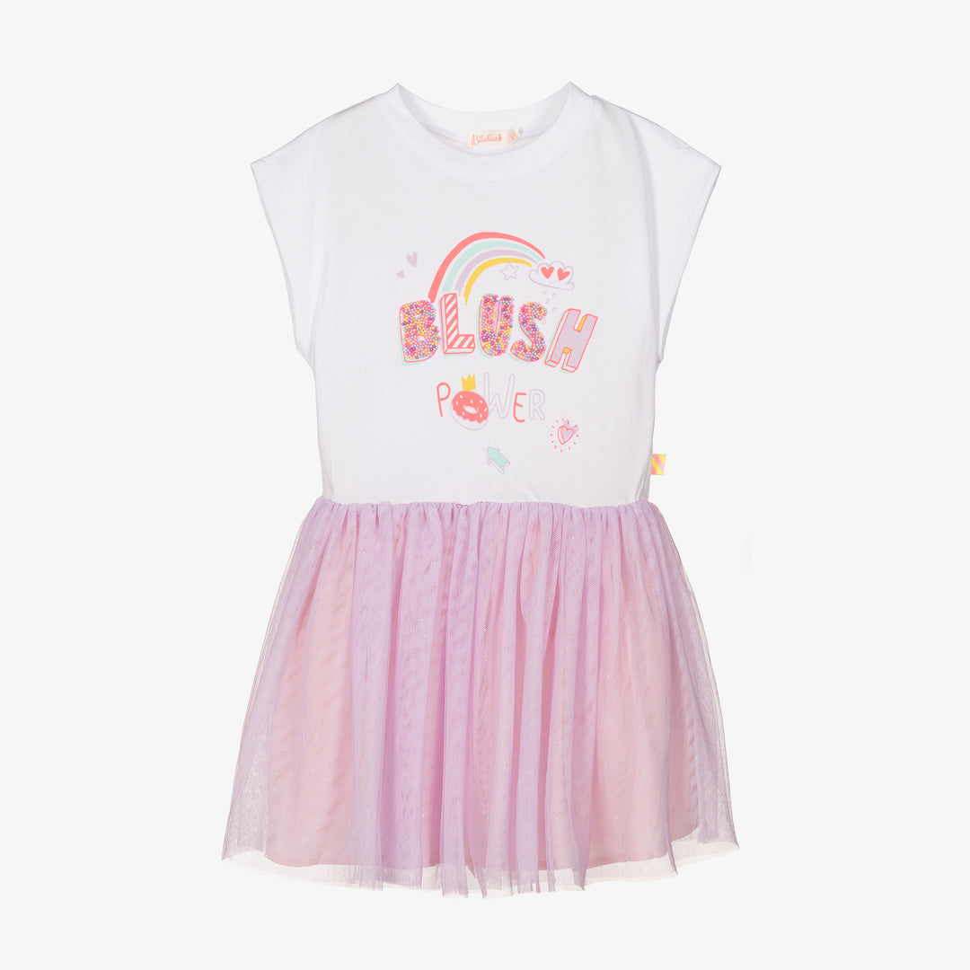 

Бело-розовое платье из тюля Billieblush