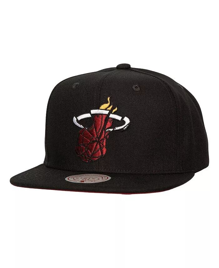 

Мужская черная бейсболка Miami Heat Shattered Snapback Mitchell & Ness, черный