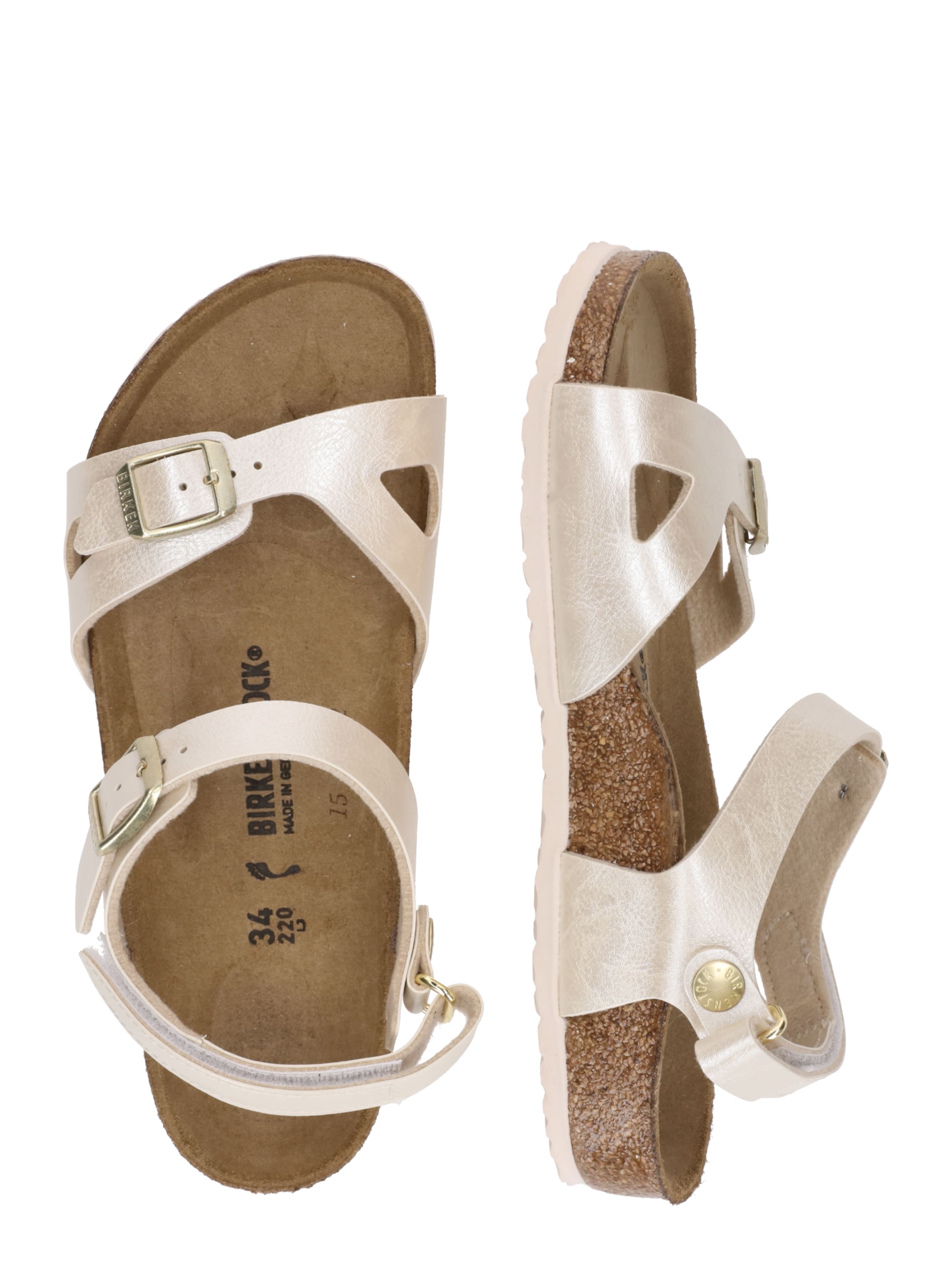 BIRKENSTOCK Сандалии 'Rio' в жемчужно-белом цвете — фото 2