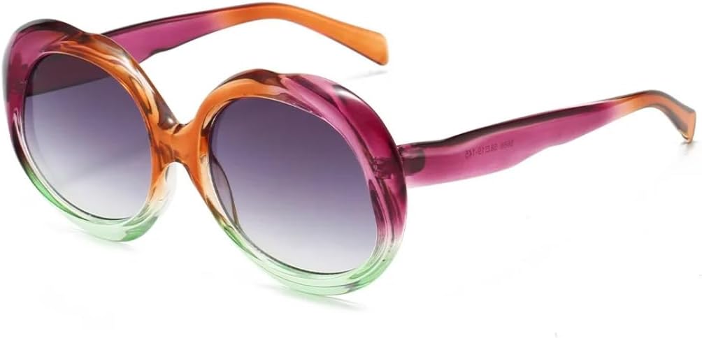 

Модные круглые женские солнцезащитные очки в стиле панк, ретро мужские солнцезащитные очки с градиентной оправой, градиентные солнцезащитные очки UV400 SZVVBKK, Purple