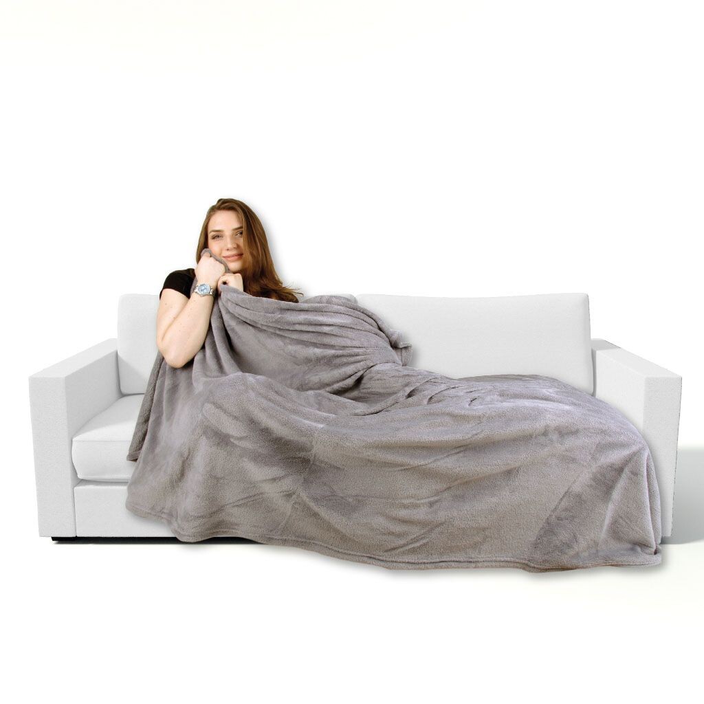 

Мягкий плед из микрофибры, цвет: серый, размеры: 150х200 см. Bestgoodies