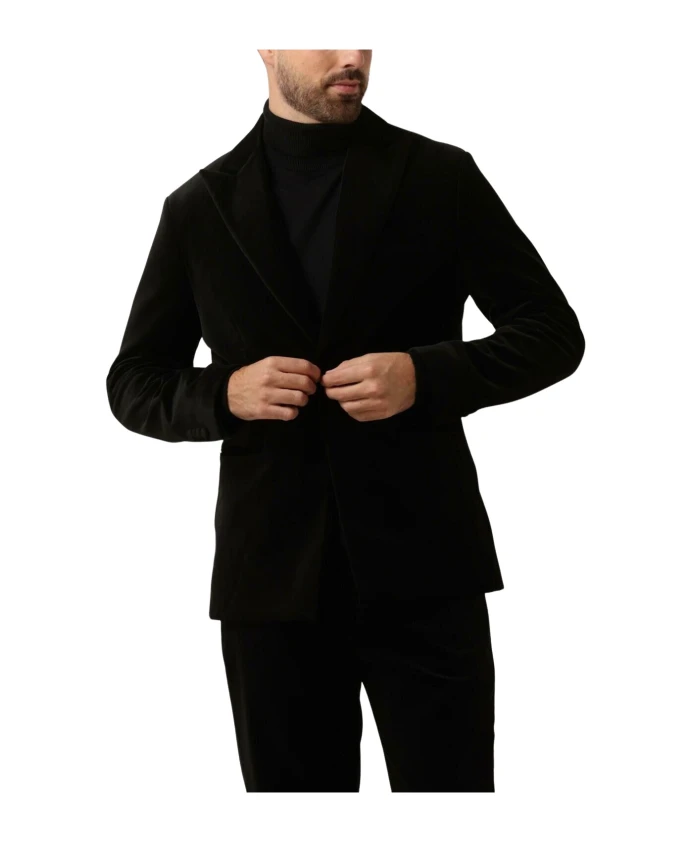

Бархатный пиджак приталенного кроя Selected Homme, черный