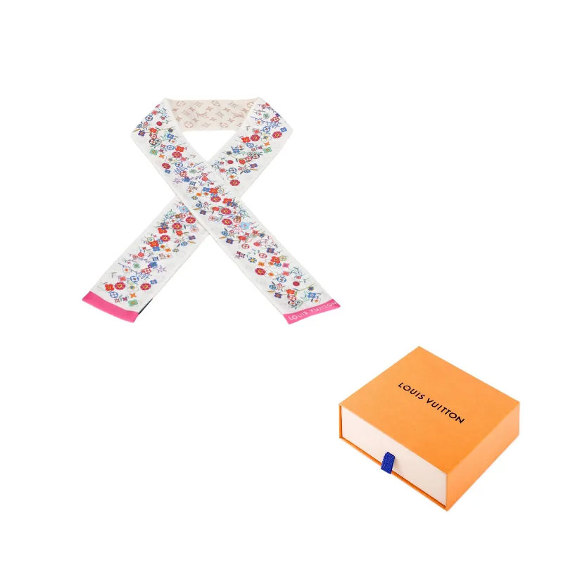 LOUIS VUITTON X Takashi Murakami Superflat Monogram бандана, белый