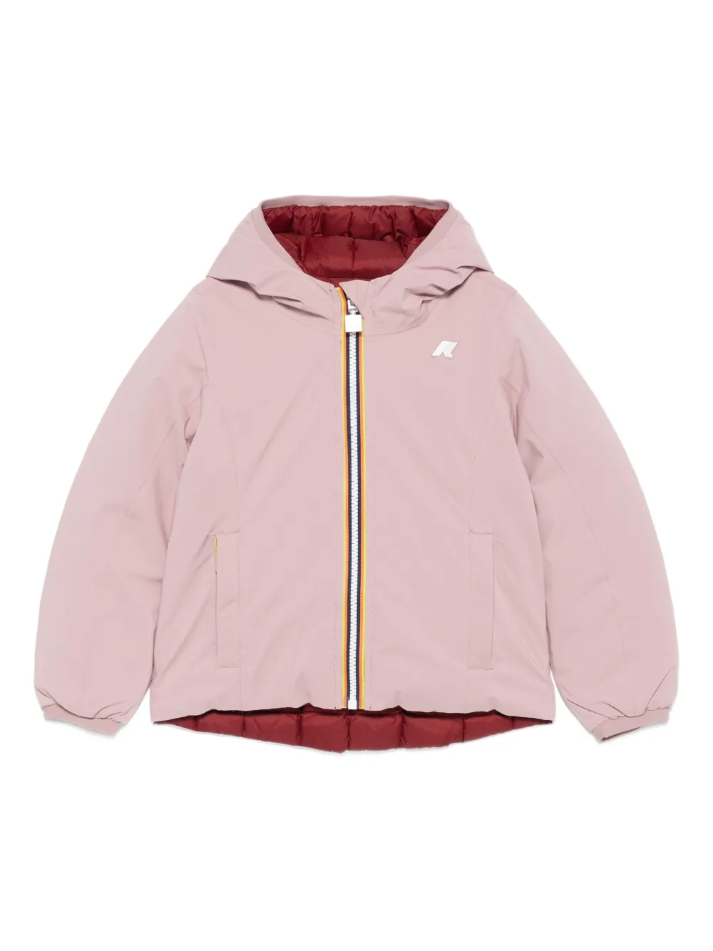 

Двусторонняя куртка с капюшоном K Way Kids, розовый