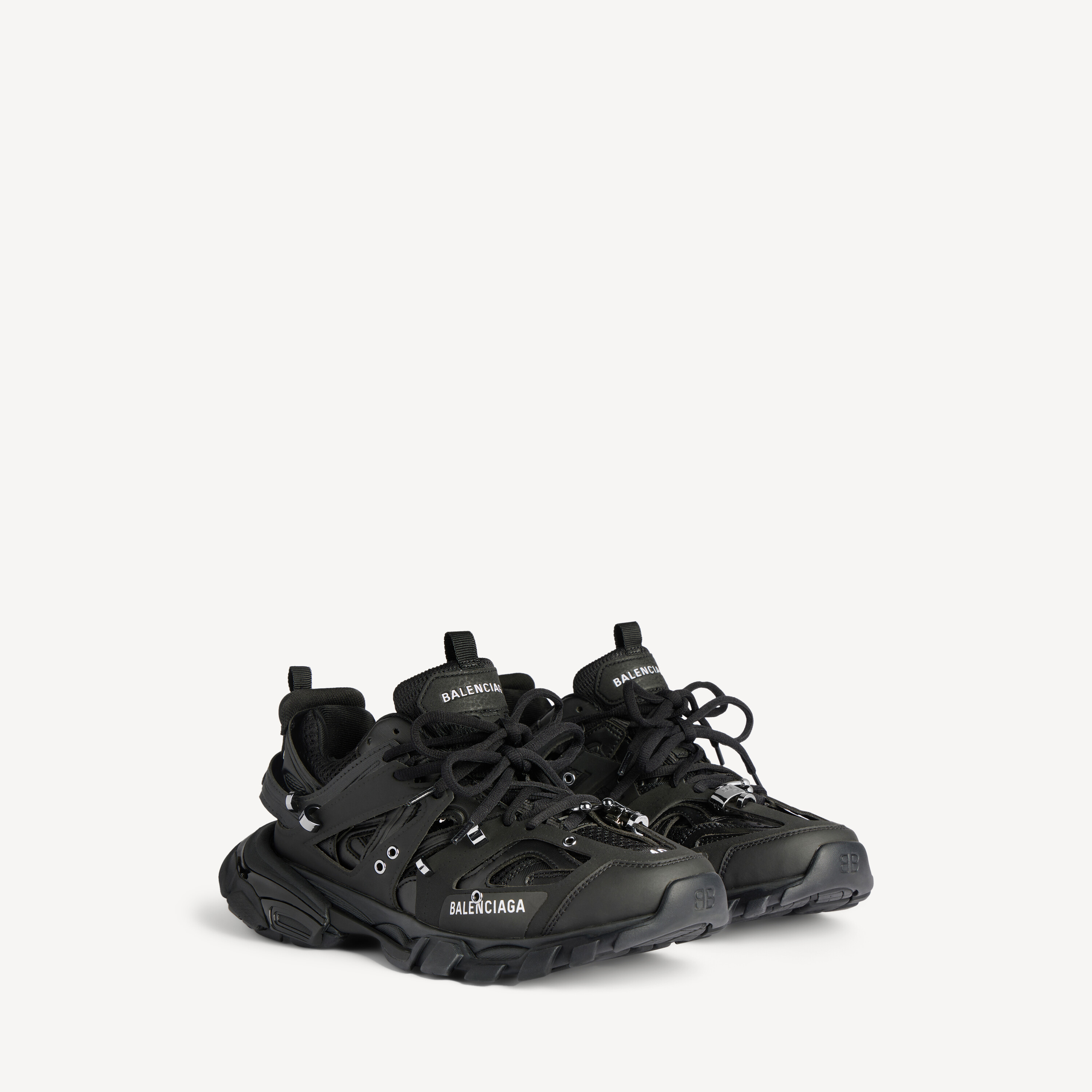 Мужские кроссовки track piercing в черном цвете BALENCIAGA, черный — фото 2