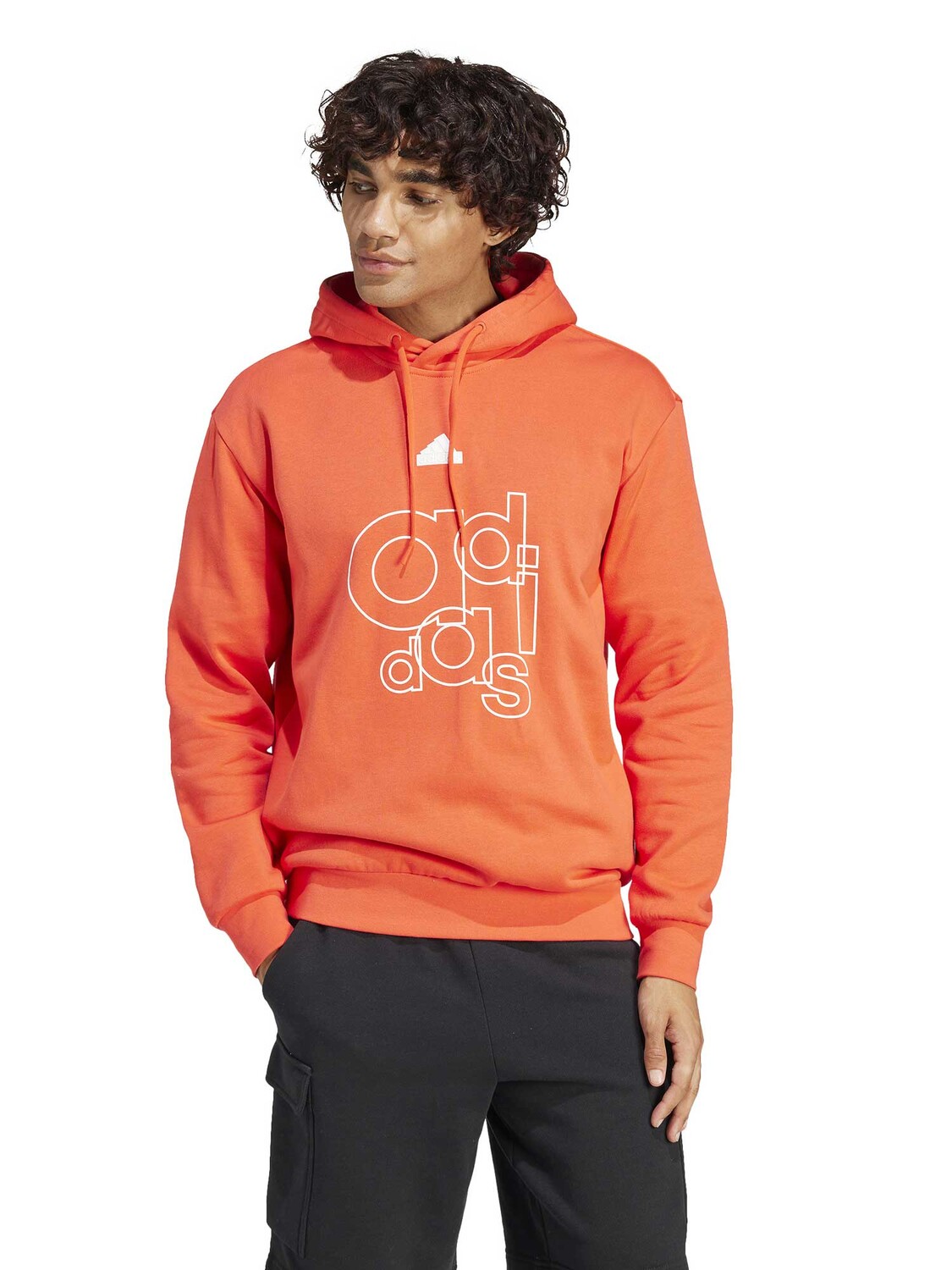 

Толстовка Adidas Sportswear Graphic Print Fleece Hoodie, красный