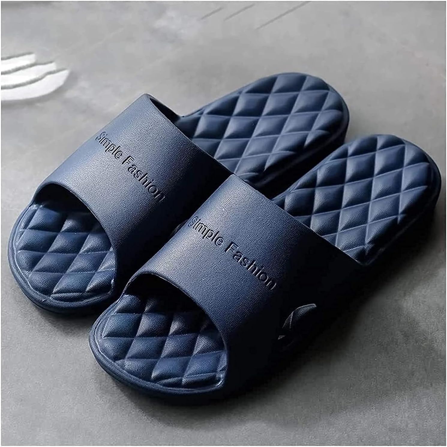 

Мужские домашние тапочки для душа EIERFSKIOT, летние домашние тапочки для ванной комнаты, тапочки из ЭВА, сандалии и тапочки для душа (цвет: синий; размер: 40-41)