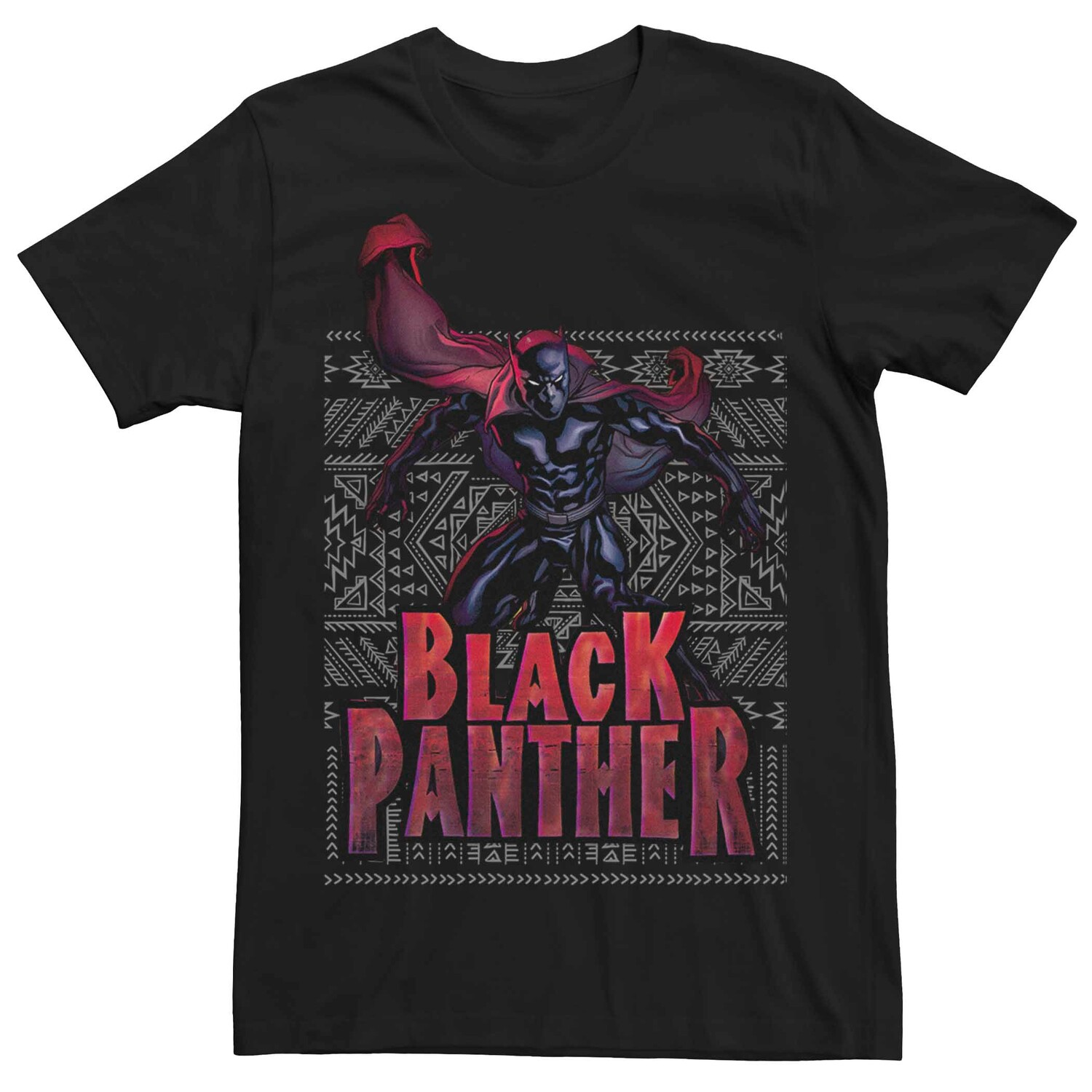 

Мужская футболка с геометрическим узором Marvel Black Panther Licensed Character