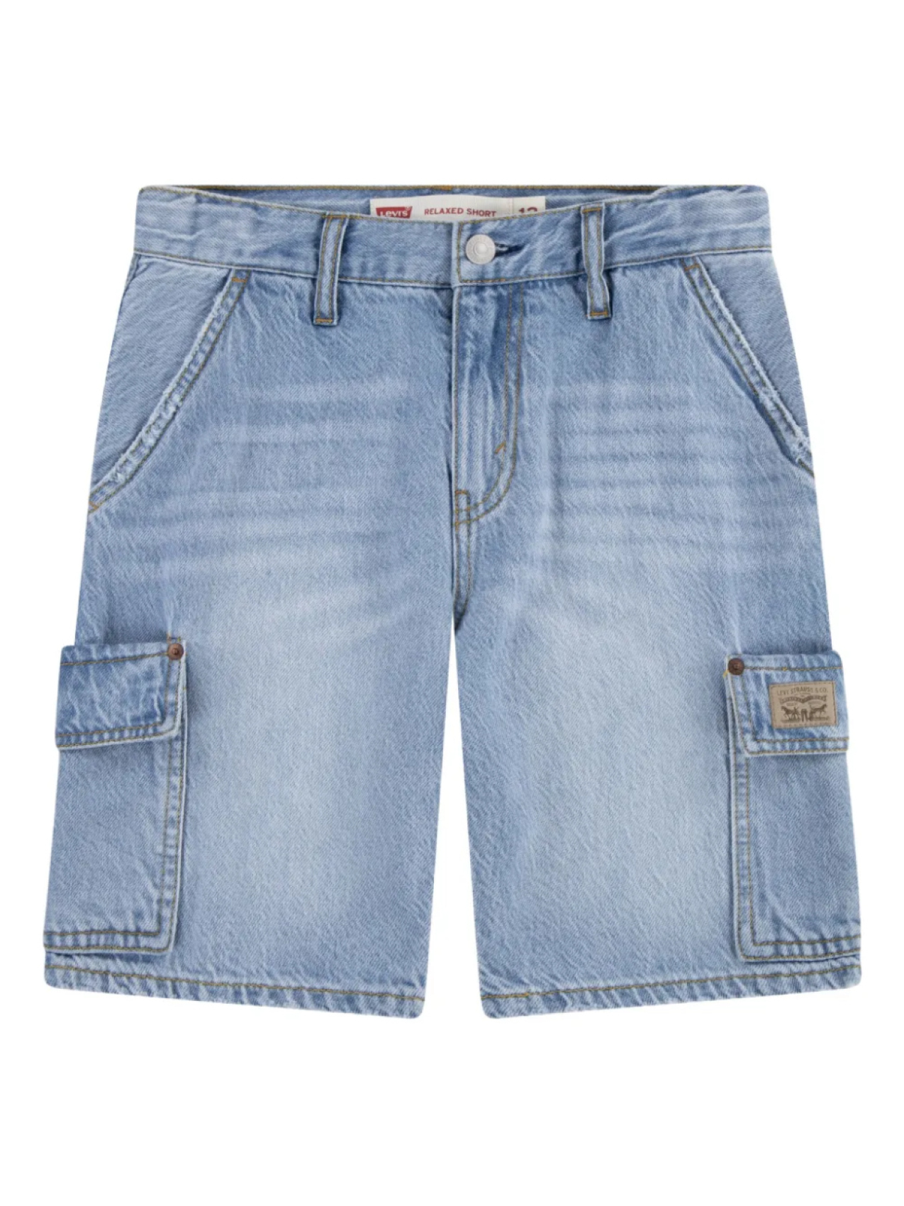 

Джинсовые шорты Levi's Kids с аппликацией логотипа, синий