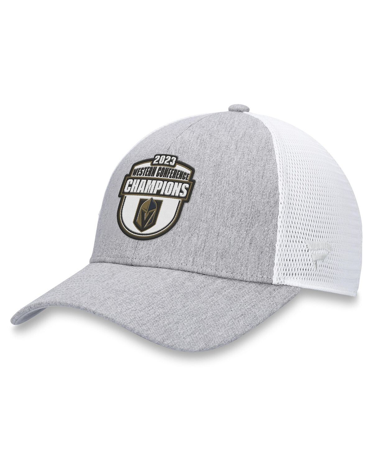 

Мужская фирменная серо-белая регулируемая кепка для раздевалки Vegas Golden Knights NHL Western Conference Champs 2023 Fanatics