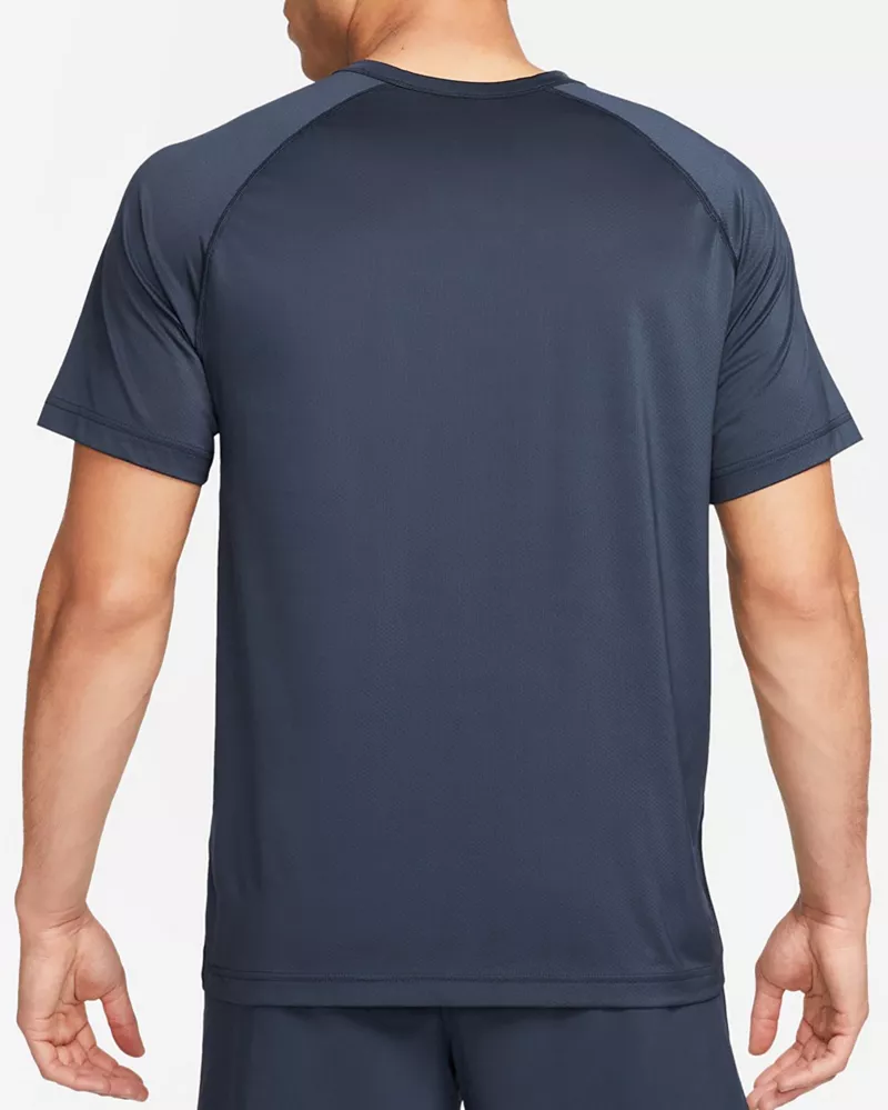 Мужская футболка для фитнеса с короткими рукавами Nike Dri-FIT Ready, цвет Obsidian — фото 3