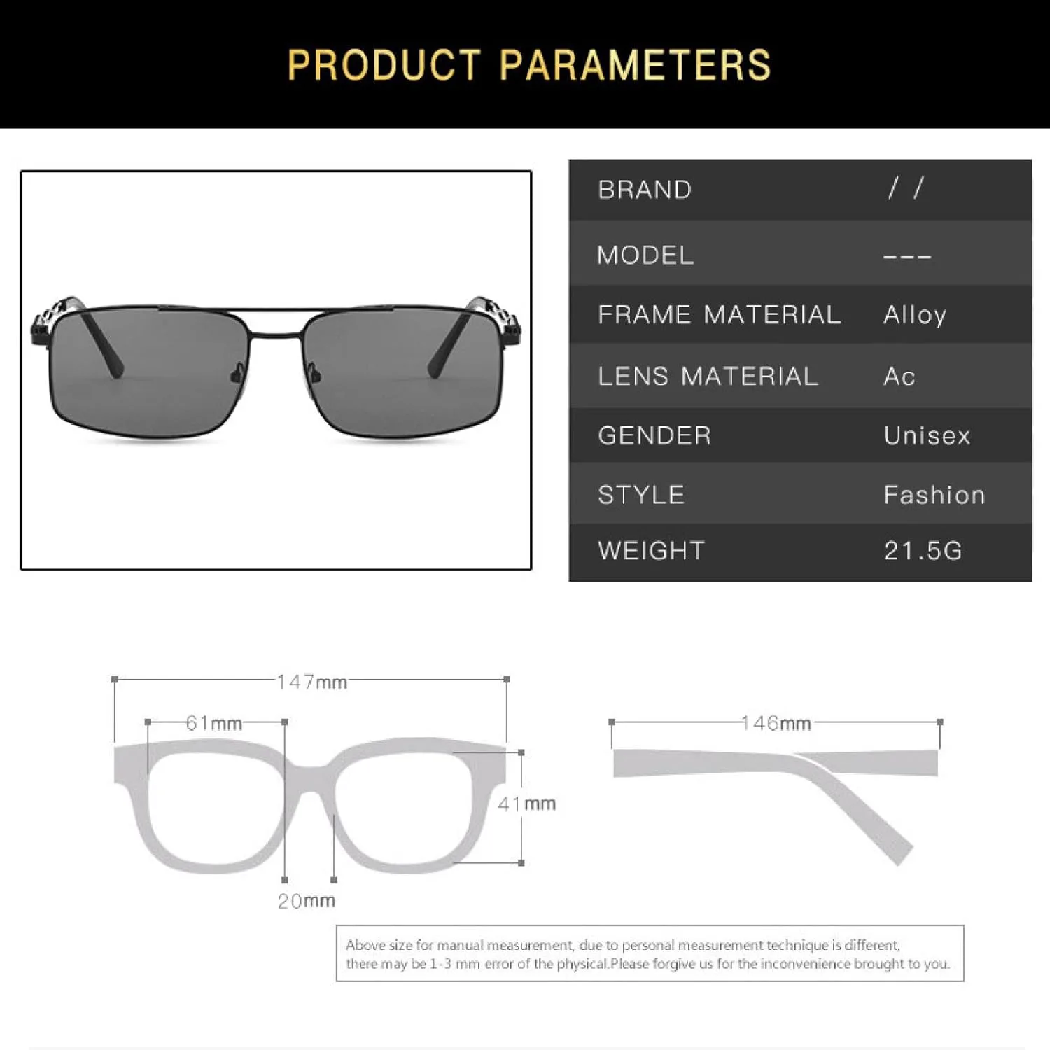 

Винтажные металлические солнцезащитные очки для женщин и мужчин, для летних путешествий, пляжных вечеринок, защита от УФ-излучения UV400 TKKTLLT, Black Gray