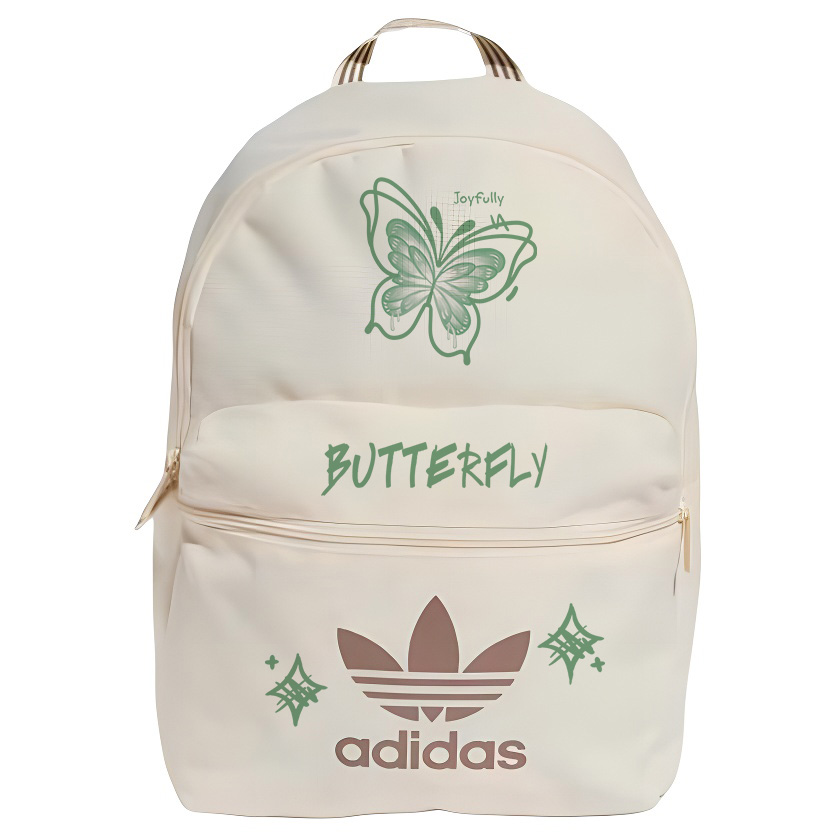 

Adidas Originals Полиэстеровый рюкзак унисекс Miracle White, Green Butterfly